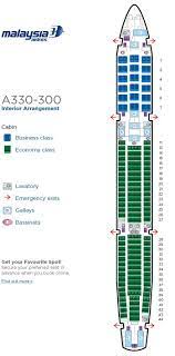 msia airlines aircraft seatmaps