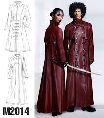 Mens Coat Sewing Pattern Trenched Lined