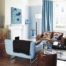 blue and brown living room ideas