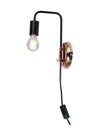 Modern Black Copper Uk Plug In Switch