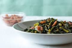 What takes the bitterness out of collard greens?