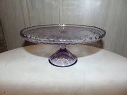 Vintage Glass Cake Platter From New