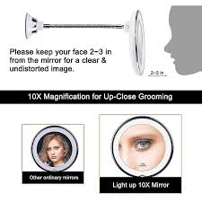 10x magnifying mirror with lights