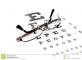 Reading Glasses With Eye Chart Stock Image Image Of