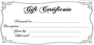 Blank Gift Certificate 378821768963 Free Printable Gift