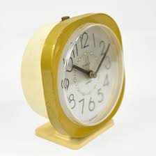 1970s timex mechanical alarm clock in