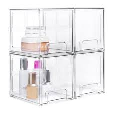tall stackable makeup storage drawers