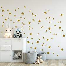 Gold Stars Wall Decals Mixed Set Of 90
