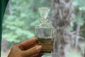 Square Cut Crystal Perfume Bottle W