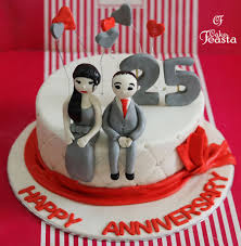 couples anniversary cake fondant