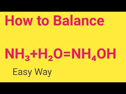 nh3 h2o nh4oh balanced equation
