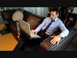 We recommend buying a height adjustable stand. Lounge Wood Dark Ergonomic Laptop Desk To Use It On Armchair Bed Sofa Youtube