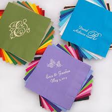     Personalized luncheon napkins are available in assorted colors to  compliment your wedding or party theme Wiltoncordrey com