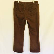 Chico S Sz 10 Platinum Denim Brown Jeans