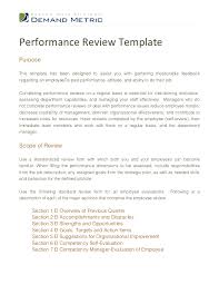 Performance Review Template
