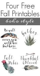 Four Free Fall Printables Boho Style