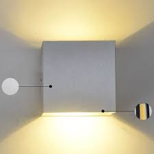 Shop 12w Led Indoor Up Down Lighting Cob Wall Sconce Cube Light Overstock 23486200
