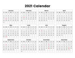 Free to download, editable, customizable, easily printable. 2021 Year Calendar With Holidays