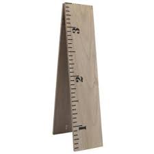 Kate And Laurel Gray 6 5 Ft Wooden Growth Chart 213738