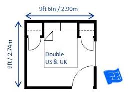 minimum bedroom size for a double bed