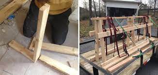 wooden a frame to transport granite