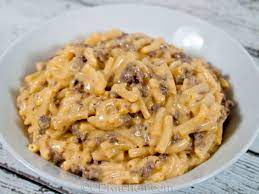 Learn how to make mac and cheese from scratch. Easy Cheesy Beef Mac Recipe Cdkitchen Com