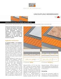 uncoupling membranes schluter systems