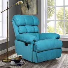 Where to buy an ergonomic office chair? Alcanes Wood Hush Puppy Recliner Ultra Comfortable And Durable Ergonomic Single Seat Reclining Sofa Living Room Recliner Chair With Thickened Padded Arm Back Fabric Aqua Blue Color Amazon In Furniture