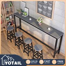 Yotail Simple Bar Table Against Wall