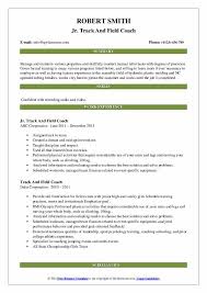 track and field coach resume sles