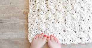 how to crochet a bath rug with rope