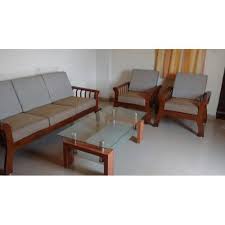 5 seater designer wooden sofa set