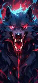 wild black werewolf halloween