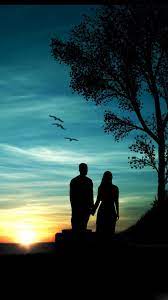 Couple at Sunset Android wallpaper ...