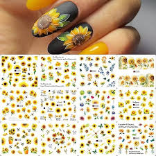 sunflower nail stickers fl flower