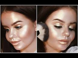 full face highlighter makeup tutorial