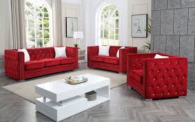 miami living room set red by glory