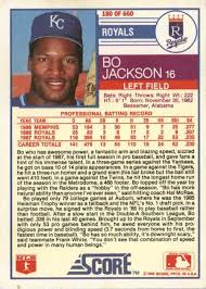 Bo jackson football baseball card. Bo Jackson Can Do Anything On His 1988 Score Baseball Card