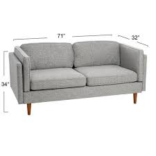 Sided Sofa With Solid Wood Legs