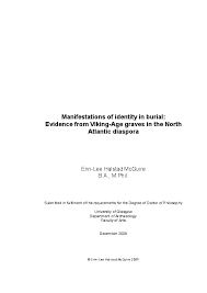 Pdf Manifestations Of Identity In Burial Evidence From