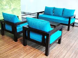 polished simple wooden sofa set size