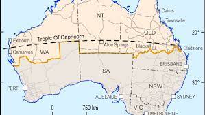 The tropic of capricorn (or the southern tropic) is the circle of latitude that contains the subsolar point at the december (or southern) solstice.it is thus the southernmost latitude where the sun can be seen directly overhead. North Australia Tag Justified For Blackall Tambo Mayor Claims North Queensland Register Queensland