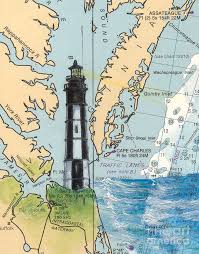 Cape Henry Lighthouse Va Cathy Peek Nautical Chart Map
