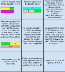 choice board one step equations in