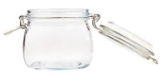 Open Swingtop Bale Glass Jar Isolated