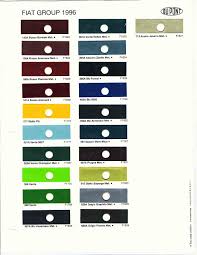 Fiat Paint Codes Color Charts
