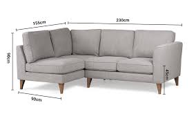 charm grey fabric lhf corner unit sofa