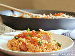 easy smoked sausage and rice skillet