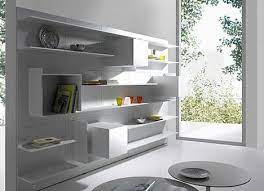Floating White Wall Shelves Double As