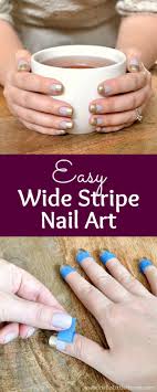 easy wide stripe nail art perfect
